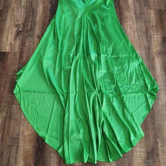 Retrofete Margot Maxi Dress Green Size XL Silk Blend Open Back NWT - Picture 11 of 14
